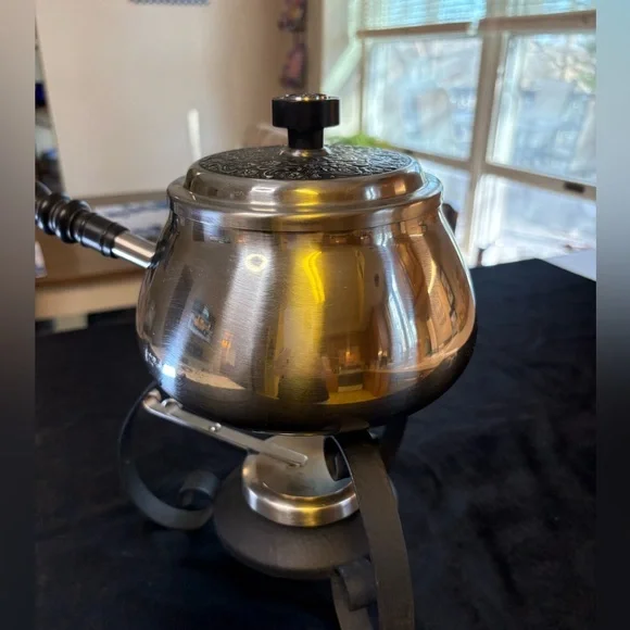 Vintage Oneida Stainless Steel Fondue Pot Set - Picture 4 of 11
